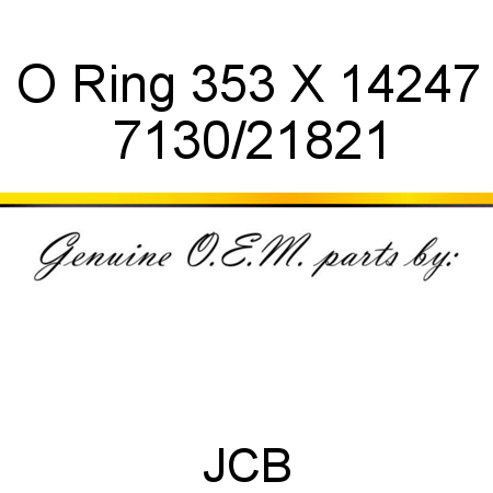 O Ring, 3,53 X 142,47 7130/21821