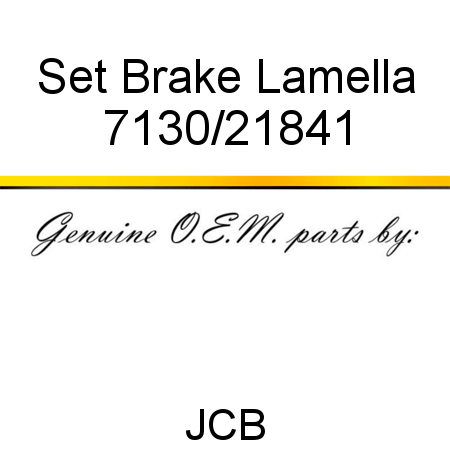 Set, Brake Lamella 7130/21841