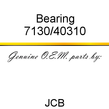 Bearing 7130/40310