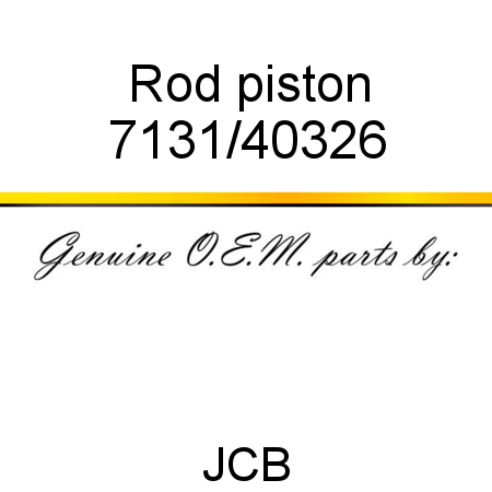 Rod, piston 7131/40326