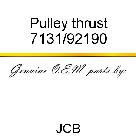 Pulley, thrust 7131/92190