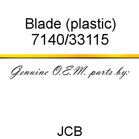 Blade, (plastic) 7140/33115