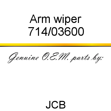 Arm, wiper 714/03600