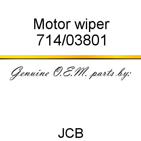 Motor, wiper 714/03801