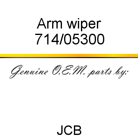 Arm, wiper 714/05300