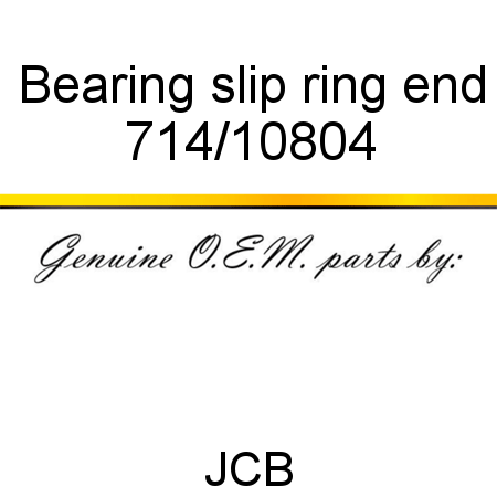 Bearing, slip ring end 714/10804