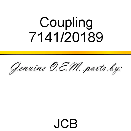 Coupling 7141/20189