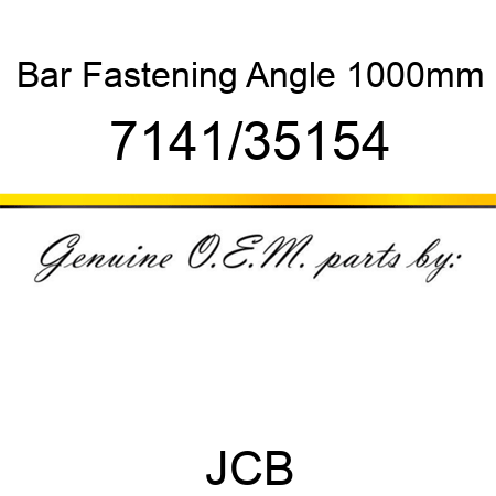 Bar, Fastening Angle, 1000mm 7141/35154
