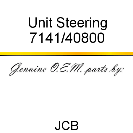 Unit, Steering 7141/40800