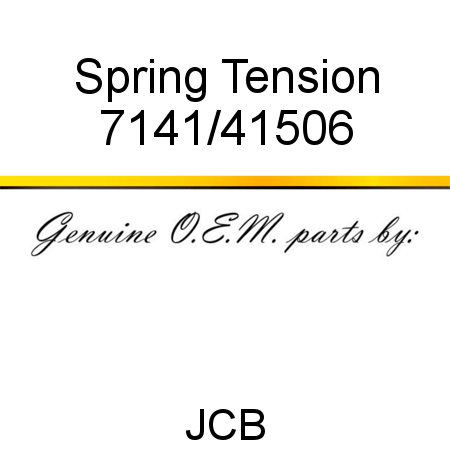 Spring, Tension 7141/41506