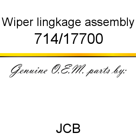 Wiper, lingkage assembly 714/17700