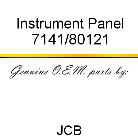 Instrument Panel 7141/80121