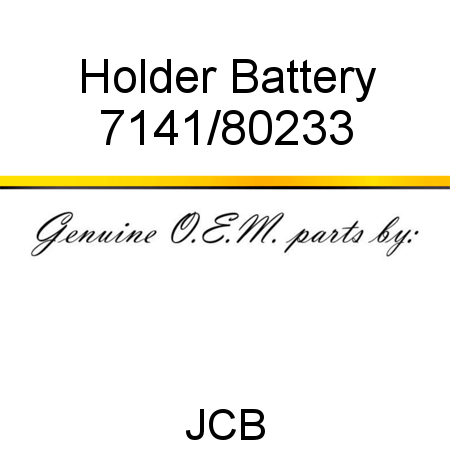 Holder, Battery 7141/80233