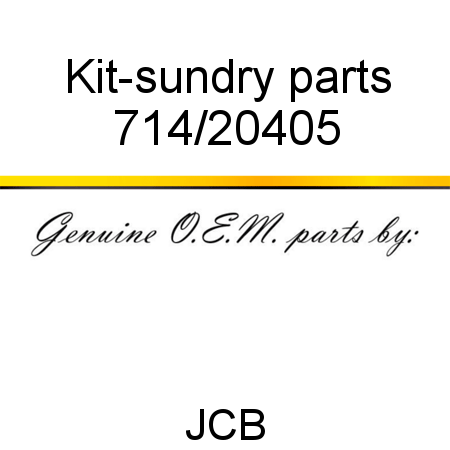 Kit-sundry parts 714/20405