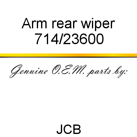 Arm, rear wiper 714/23600