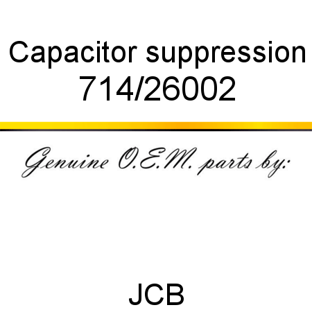 Capacitor, suppression 714/26002