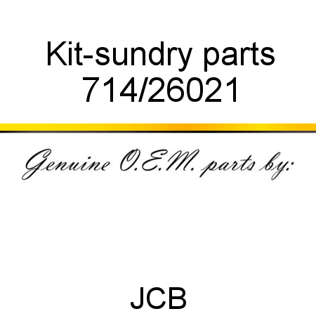 Kit-sundry parts 714/26021