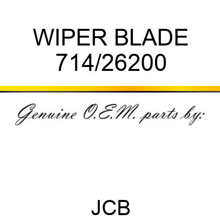 WIPER BLADE 714/26200
