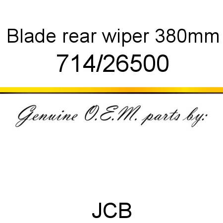 Blade, rear wiper, 380mm 714/26500