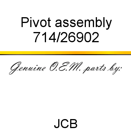 Pivot, assembly 714/26902