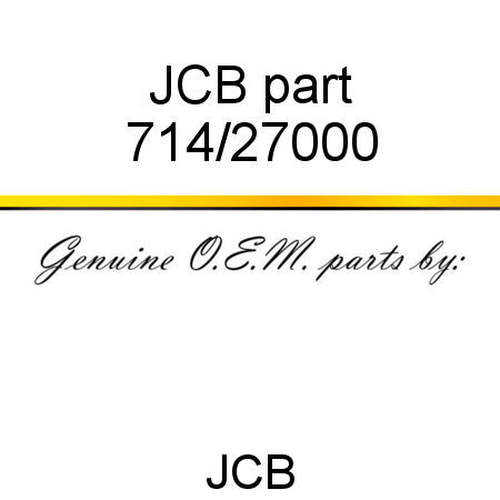 JCB part 714/27000