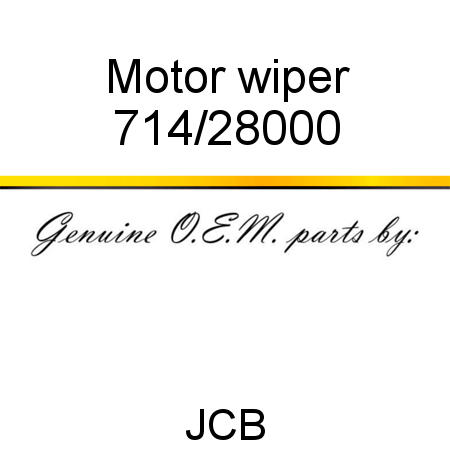 Motor, wiper 714/28000