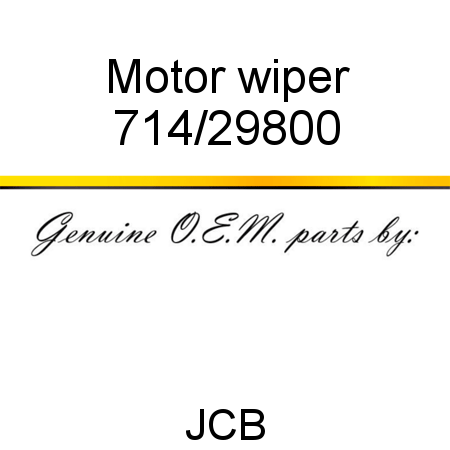 Motor, wiper 714/29800