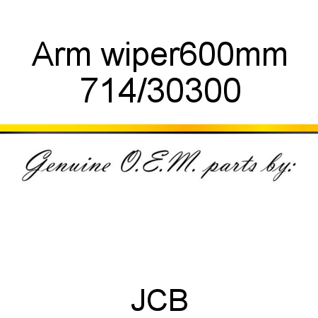 Arm, wiper,600mm 714/30300