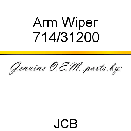 Arm, Wiper 714/31200