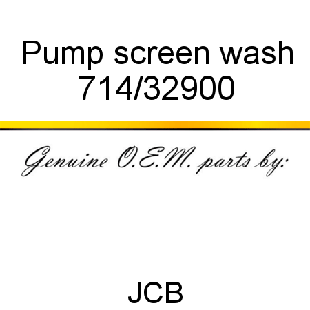 Pump, screen wash 714/32900