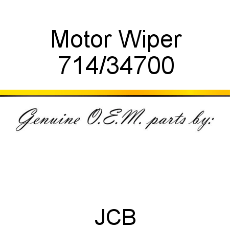 Motor, Wiper 714/34700