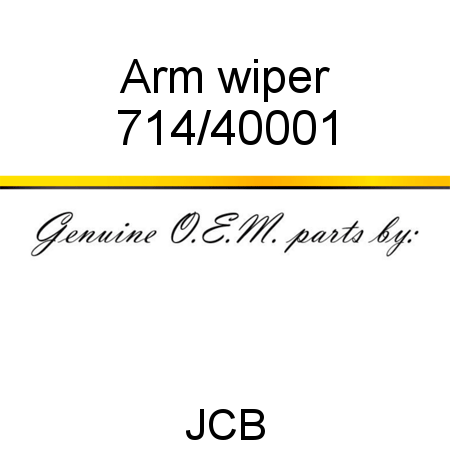 Arm, wiper 714/40001