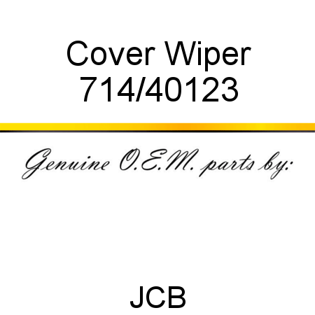 Cover, Wiper 714/40123