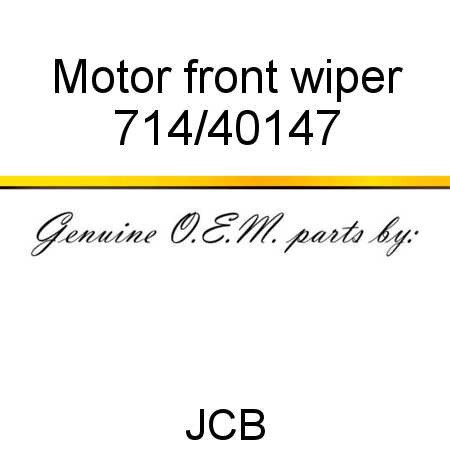 Motor, front wiper 714/40147
