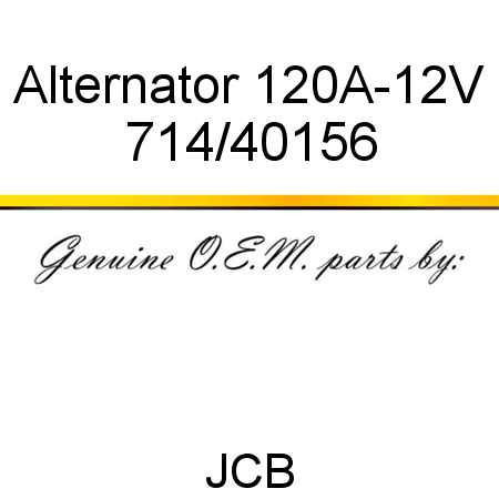 Alternator, 120A-12V 714/40156