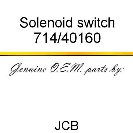 Solenoid, switch 714/40160