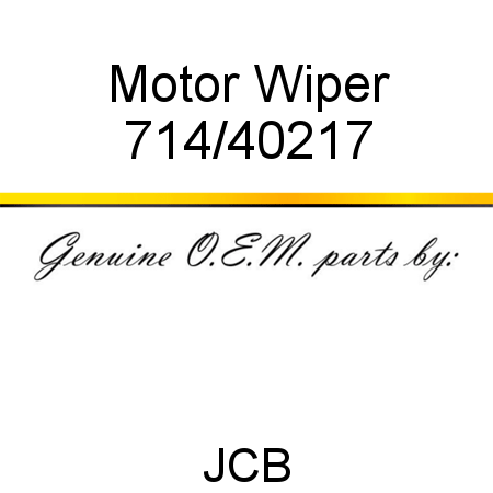 Motor, Wiper 714/40217