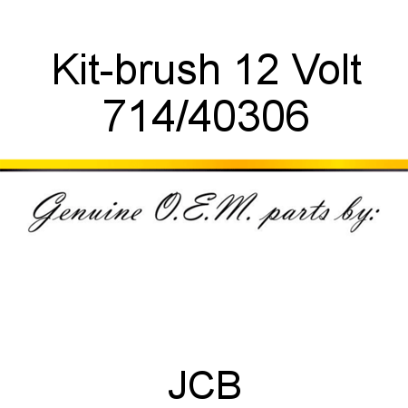 Kit-brush, 12 Volt 714/40306
