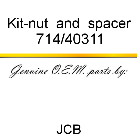 Kit-nut & spacer 714/40311
