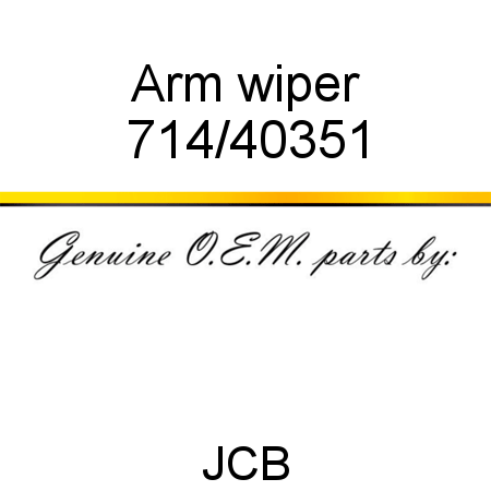 Arm, wiper 714/40351