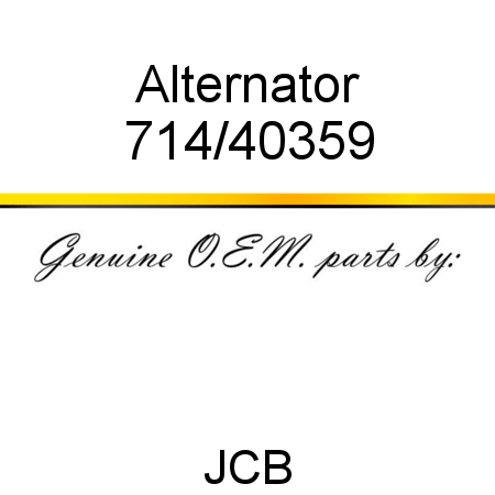 Alternator 714/40359