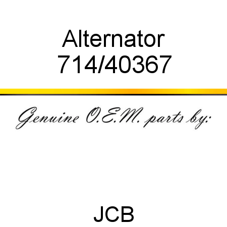 Alternator 714/40367