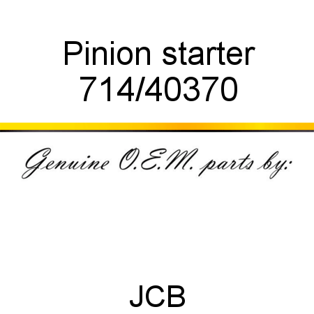 Pinion, starter 714/40370
