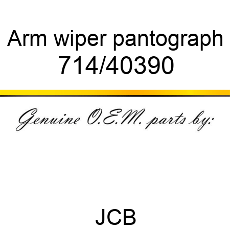 Arm, wiper, pantograph 714/40390
