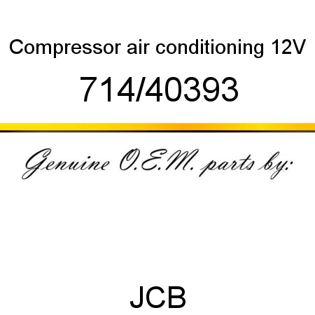 Compressor, air conditioning, 12V 714/40393