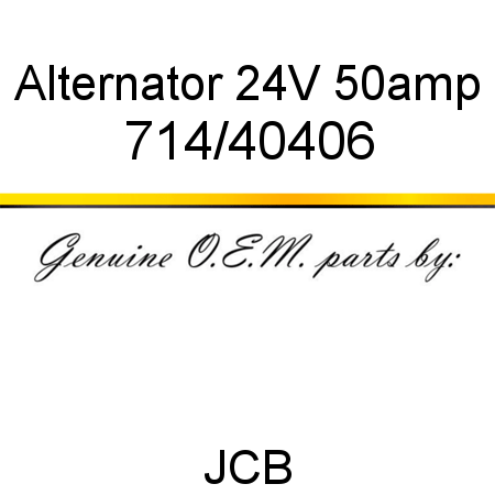 Alternator, 24V 50amp 714/40406