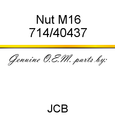 Nut, M16 714/40437