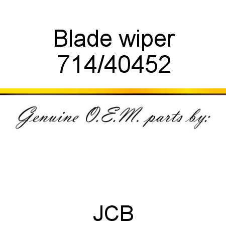 Blade, wiper 714/40452