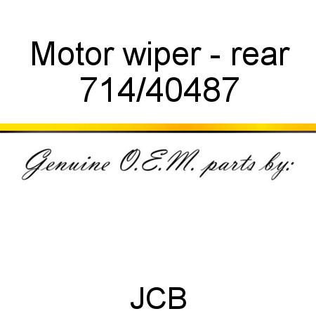 Motor, wiper - rear 714/40487