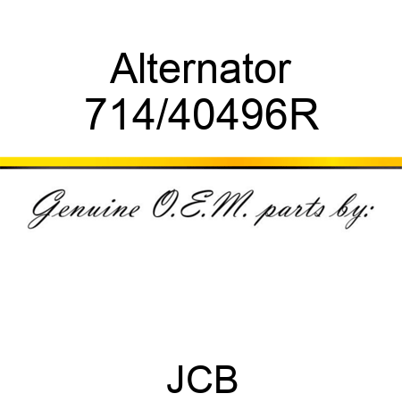 Alternator 714/40496R